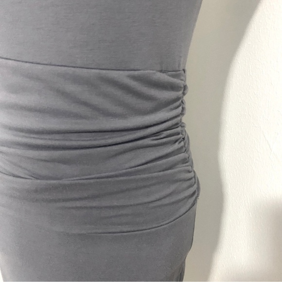 Hypnotik Sleeveless Dress Cinched Waist Made in USA MIDI Sz Large Shoulder Pads - Picture 5 of 7